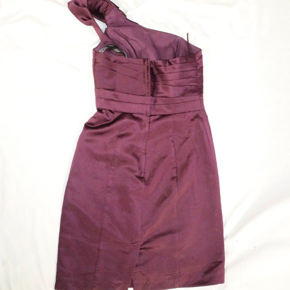 ALFRED ANGELO Grape Sleeveless One-Shoulder Dress Size 6 US - Picture 3 of 10